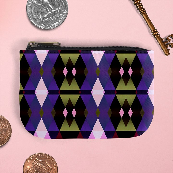 Geometric Abstract Background Art Mini Coin Purses