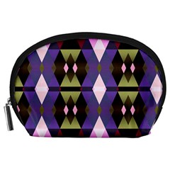 Geometric Abstract Background Art Accessory Pouches (large)  by Nexatart