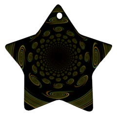 Dark Portal Fractal Esque Background Ornament (star) by Nexatart