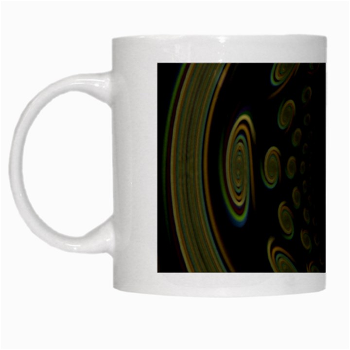 Dark Portal Fractal Esque Background White Mugs