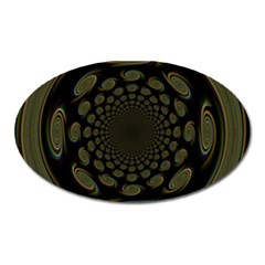 Dark Portal Fractal Esque Background Oval Magnet