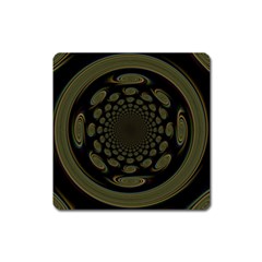 Dark Portal Fractal Esque Background Square Magnet