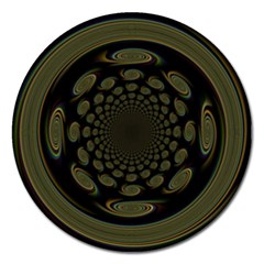 Dark Portal Fractal Esque Background Magnet 5  (round) by Nexatart