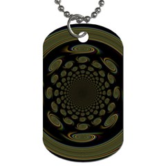 Dark Portal Fractal Esque Background Dog Tag (One Side)