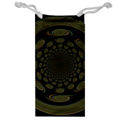 Dark Portal Fractal Esque Background Jewelry Bag by Nexatart