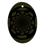 Dark Portal Fractal Esque Background Oval Ornament (Two Sides) Front