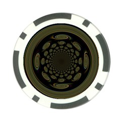 Dark Portal Fractal Esque Background Poker Chip Card Guard