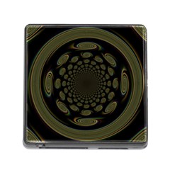 Dark Portal Fractal Esque Background Memory Card Reader (square) by Nexatart