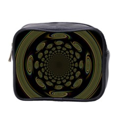 Dark Portal Fractal Esque Background Mini Toiletries Bag 2-side by Nexatart