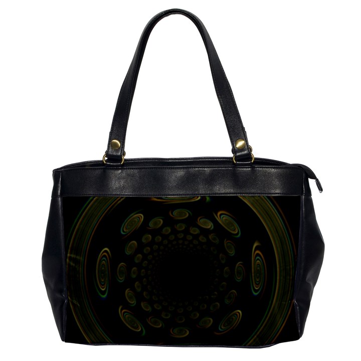 Dark Portal Fractal Esque Background Office Handbags