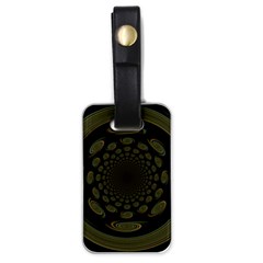 Dark Portal Fractal Esque Background Luggage Tags (One Side) 