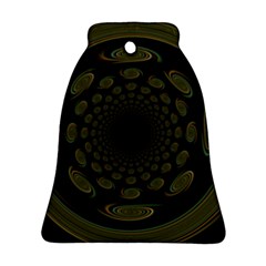 Dark Portal Fractal Esque Background Ornament (bell) by Nexatart