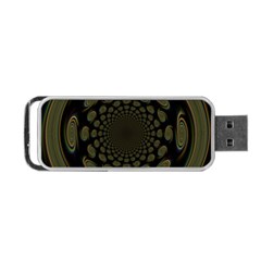 Dark Portal Fractal Esque Background Portable USB Flash (One Side)