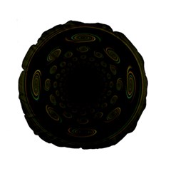 Dark Portal Fractal Esque Background Standard 15  Premium Round Cushions