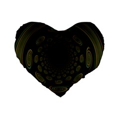 Dark Portal Fractal Esque Background Standard 16  Premium Heart Shape Cushions