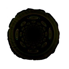 Dark Portal Fractal Esque Background Standard 15  Premium Flano Round Cushions