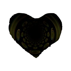 Dark Portal Fractal Esque Background Standard 16  Premium Flano Heart Shape Cushions