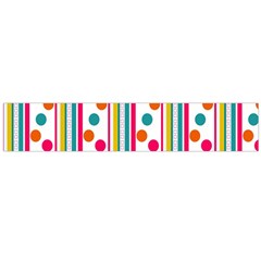 Stripes And Polka Dots Colorful Pattern Wallpaper Background Flano Scarf (large)