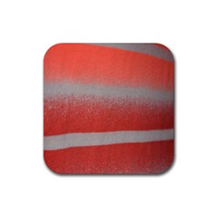 Orange Stripes Colorful Background Textile Cotton Cloth Pattern Stripes Colorful Orange Neo Rubber Coaster (square)  by Nexatart