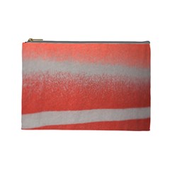 Orange Stripes Colorful Background Textile Cotton Cloth Pattern Stripes Colorful Orange Neo Cosmetic Bag (large) 