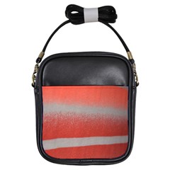 Orange Stripes Colorful Background Textile Cotton Cloth Pattern Stripes Colorful Orange Neo Girls Sling Bags by Nexatart