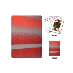 Orange Stripes Colorful Background Textile Cotton Cloth Pattern Stripes Colorful Orange Neo Playing Cards (mini) 