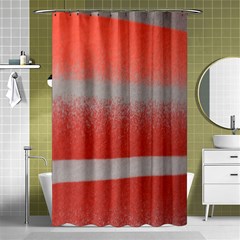 Orange Stripes Colorful Background Textile Cotton Cloth Pattern Stripes Colorful Orange Neo Shower Curtain 48  X 72  (small)  by Nexatart