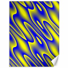 Blue Yellow Wave Abstract Background Canvas 36  X 48   by Nexatart