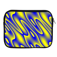 Blue Yellow Wave Abstract Background Apple Ipad 2/3/4 Zipper Cases by Nexatart