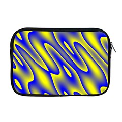 Blue Yellow Wave Abstract Background Apple Macbook Pro 17  Zipper Case by Nexatart