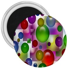 Colored Bubbles Squares Background 3  Magnets by Nexatart