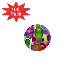 Colored Bubbles Squares Background 1  Mini Magnets (100 Pack)  by Nexatart