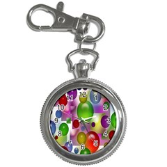 Colored Bubbles Squares Background Key Chain Watches by Nexatart