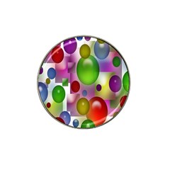 Colored Bubbles Squares Background Hat Clip Ball Marker (4 Pack) by Nexatart