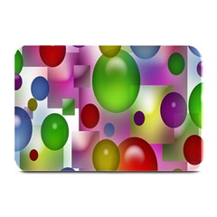 Colored Bubbles Squares Background Plate Mats by Nexatart