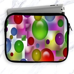 Colored Bubbles Squares Background Apple Ipad 2/3/4 Zipper Cases by Nexatart