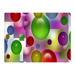 Colored Bubbles Squares Background Double Sided Flano Blanket (mini)  by Nexatart