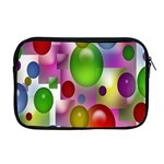 Colored Bubbles Squares Background Apple MacBook Pro 17  Zipper Case Front