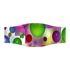 Colored Bubbles Squares Background Stretchable Headband