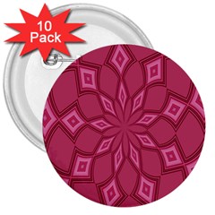 Fusia Abstract Background Element Diamonds 3  Buttons (10 Pack)  by Nexatart