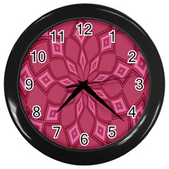 Fusia Abstract Background Element Diamonds Wall Clocks (black) by Nexatart