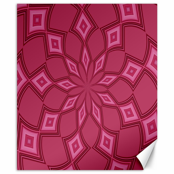 Fusia Abstract Background Element Diamonds Canvas 8  x 10 