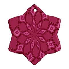 Fusia Abstract Background Element Diamonds Snowflake Ornament (two Sides)