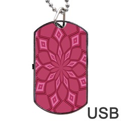 Fusia Abstract Background Element Diamonds Dog Tag Usb Flash (one Side) by Nexatart