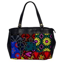 Digitally Created Abstract Patchwork Collage Pattern Office Handbags by Nexatart