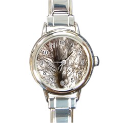 Tree Art Artistic Tree Abstract Background Round Italian Charm Watch