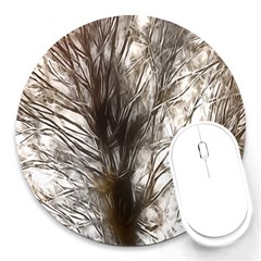 Tree Art Artistic Tree Abstract Background Round Mousepads