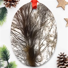 Tree Art Artistic Tree Abstract Background Ornament (Oval)