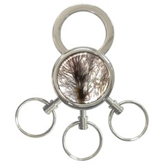 Tree Art Artistic Tree Abstract Background 3-Ring Key Chains