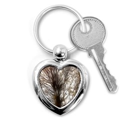 Tree Art Artistic Tree Abstract Background Key Chains (Heart) 